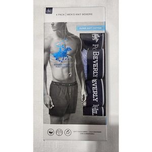 Beverley hills polo club men's large knit boxer